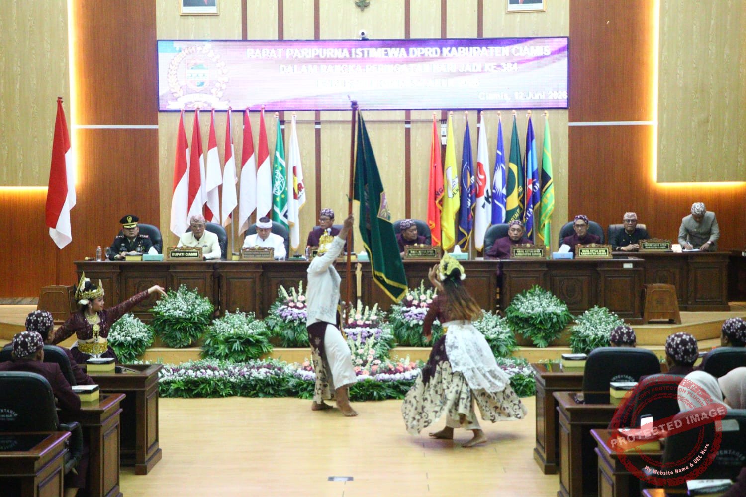 Rapat Paripurna Istimewa DPRD Kabupaten Ciamis dalam rangka Hari Jadi Kabupaten Ciamis ke-384. (Dok, foto. Istimewa)