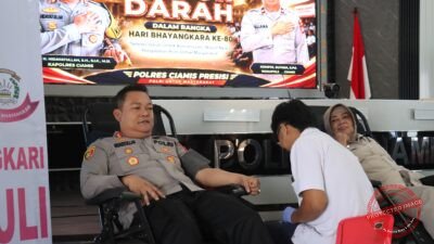 Sambut Hari Bhayangkara ke-80, Polres Ciamis Gelar Donor Darah