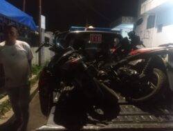 Motor Adu Banteng di Jalan Cinagaraja Manonjaya, Dua Pengendara Terluka