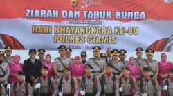 “Jasa Pahlawan Tak Pernah Dilupakan”, Kapolres Ciamis Pimpin Ziarah HUT Bhayangkara ke-80