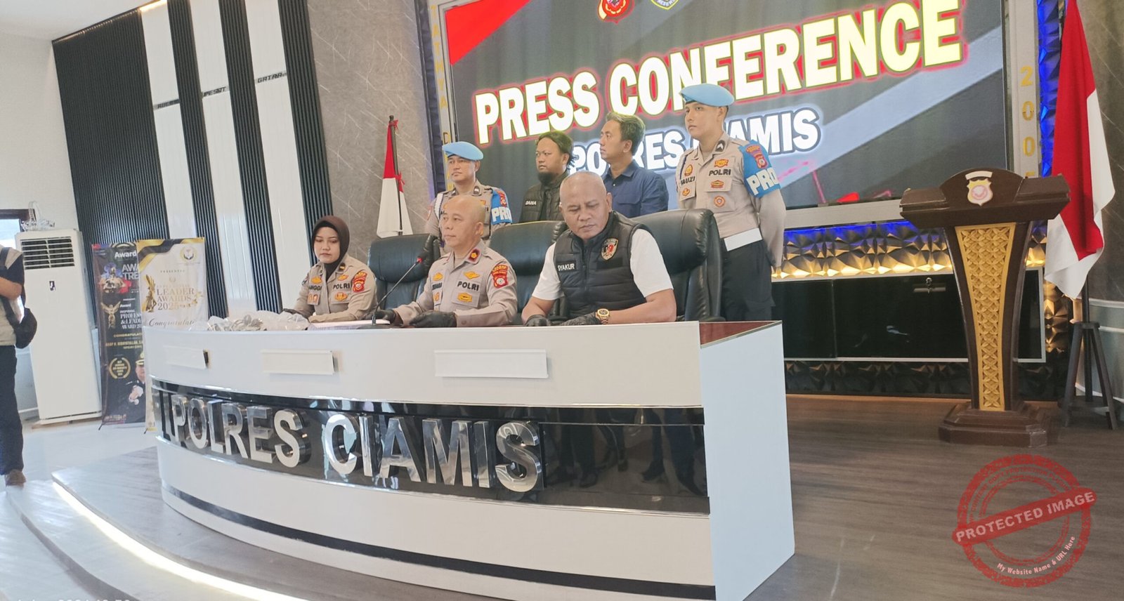 Konferensi pers Polres Ciamis terkait curanmor 