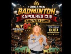 Polres Ciamis Gelar Turnamen Badminton Kapolres Cup 2026, Total Hadiah Rp13 Juta