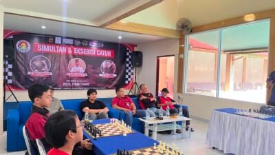 Simultan dan Eksebisi Catur di Hotel Tyara Ciamis. (Dok, foto. Tim Kondusif.com)