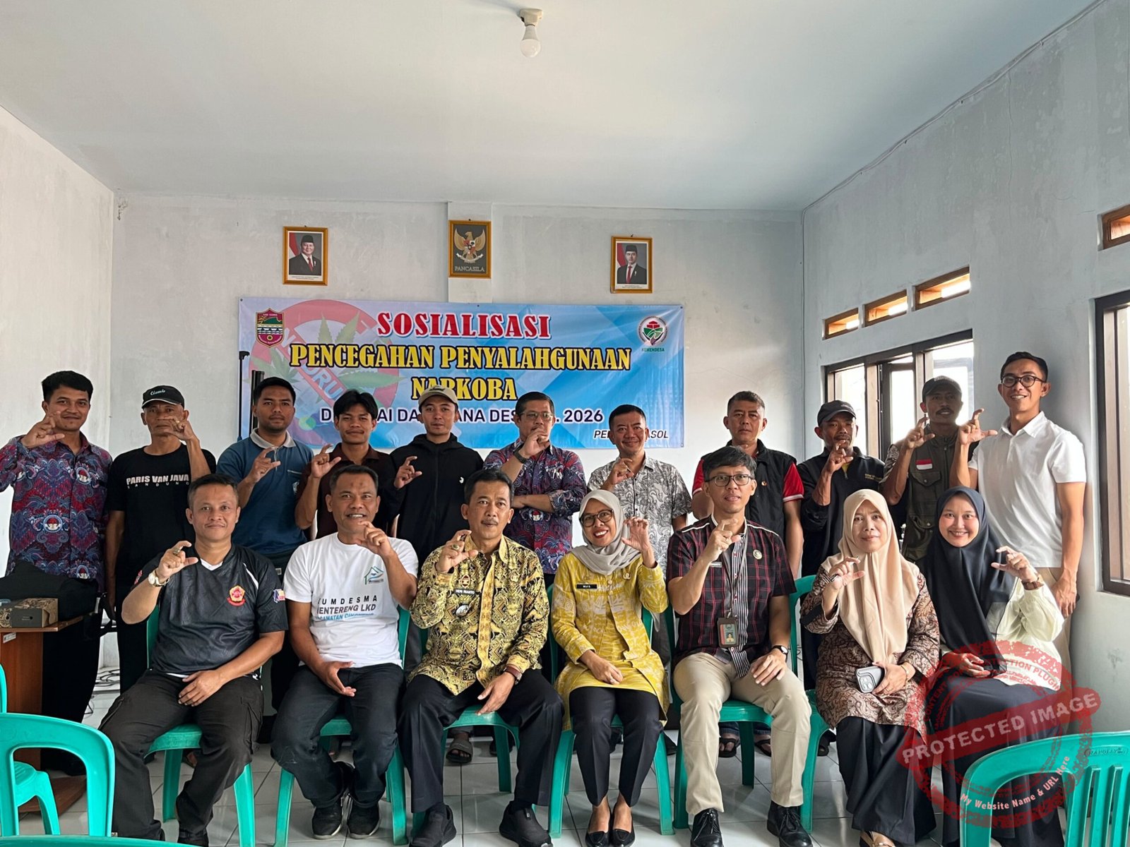 Sosialisasi Pencegahan Penyalahgunaan Narkoba yang digelar di Aula Desa Nasol, Kecamatan Cikoneng, Kabupaten Ciamis, Jawa Barat. (Dok, foto. Kondusif.com)