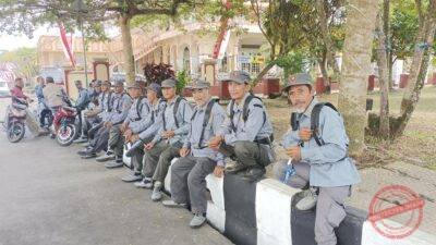 Demi Desa Rancah Juara Nasional, Puluhan Anggota Linmas Turun Jaga Penilaian Mabes Polri
