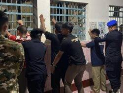 Lapas Kelas IIB Ciamis Gelar Razia Rutin dan Tes Urine Warga Binaan