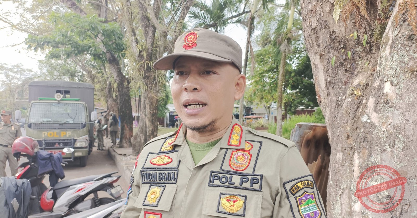 Kepala Bidang Ketertiban Umum dan Ketenteraman Masyarakat (Tibumtranmas) Satpol PP Ciamis, Yudi Brata Dwijaya. (Dok, foto. Kondusif.com/fauza).