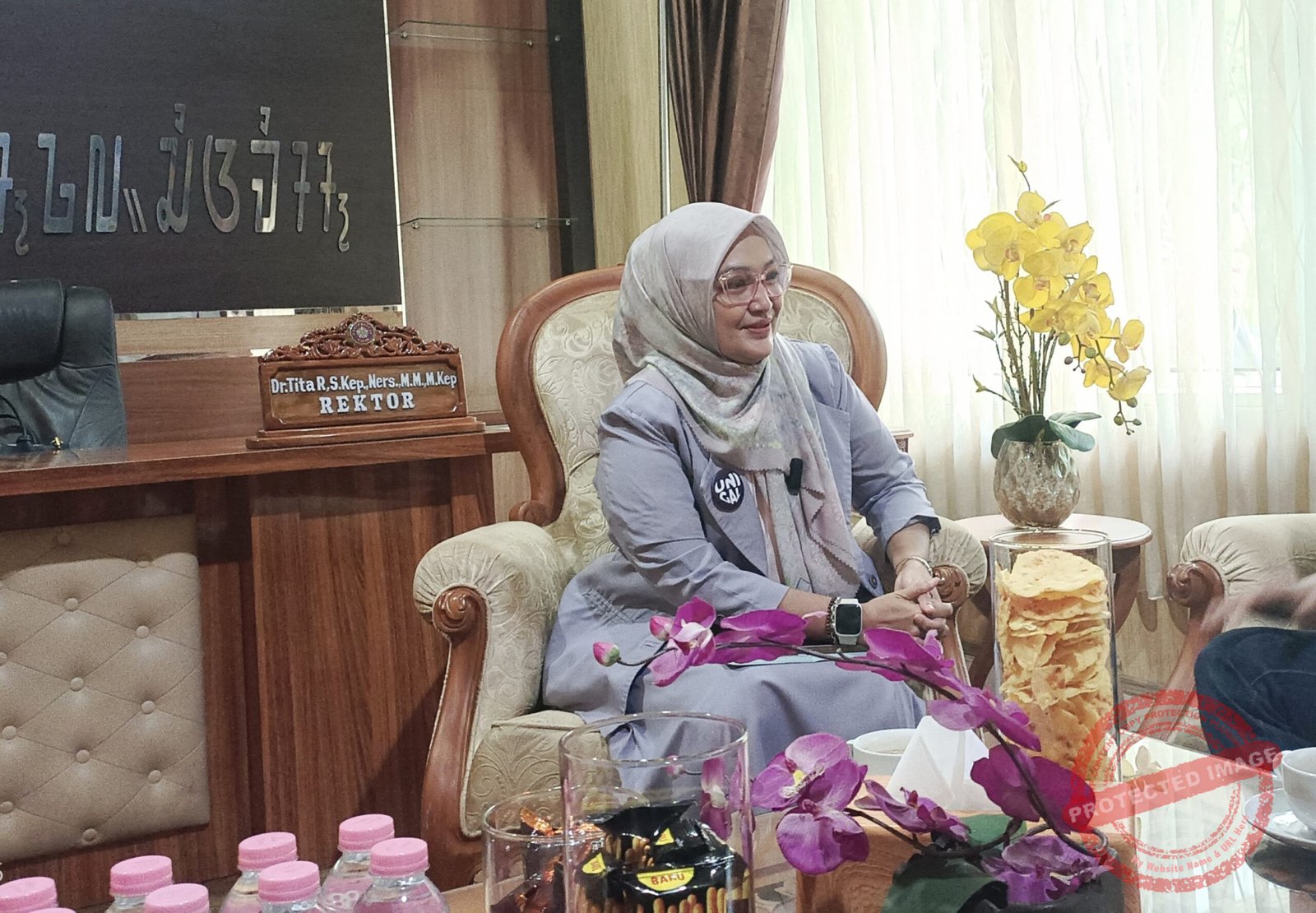 Rektor Universitas Galuh (Unigal), Dr. Tita Rohita menyatakan dukungannya terhadap konservasi Gunung Sawal. (Dok, foto. Kondusif.com/fauza)