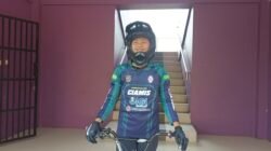 Atlet BMX muda Kabupaten Ciamis, Adeeva Ozil Afsheen atau yang akrab disapa Neng Ozil. (Dok, foto. Kondusif.com/fauza)