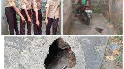 Gang Kotakulon 1 Kelurahan Ciamis, akses pelajar dan warga yang amblas. (Dok, foto. Kondusif.com)