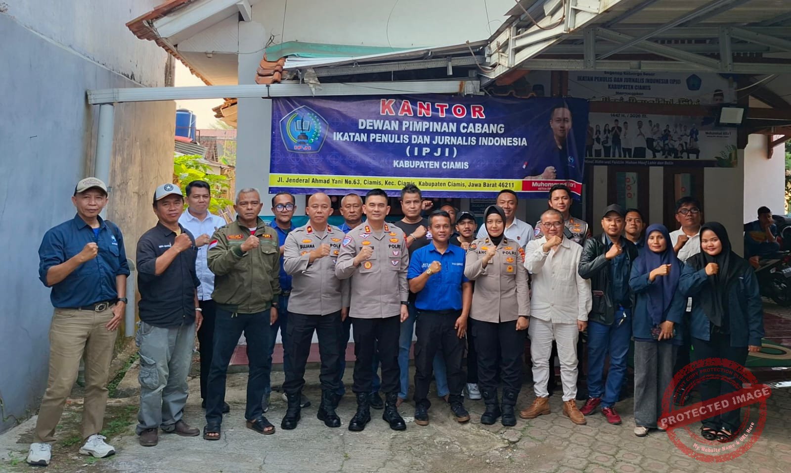 Kapolres Ciamis menyambangi kantor IPJI Ciamis.