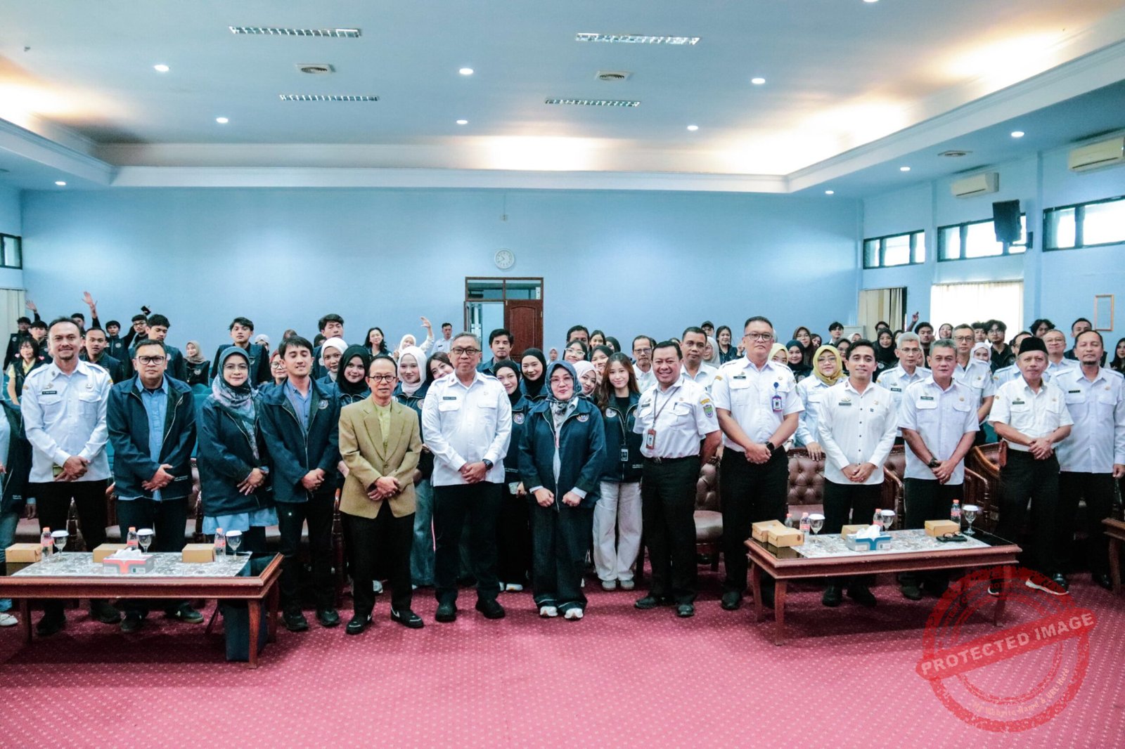 Mahasiswa Unpas mengakhiri riset dan praktik di Lingkungan Pemkab Ciamis. (Dok, foto. Istimewa)