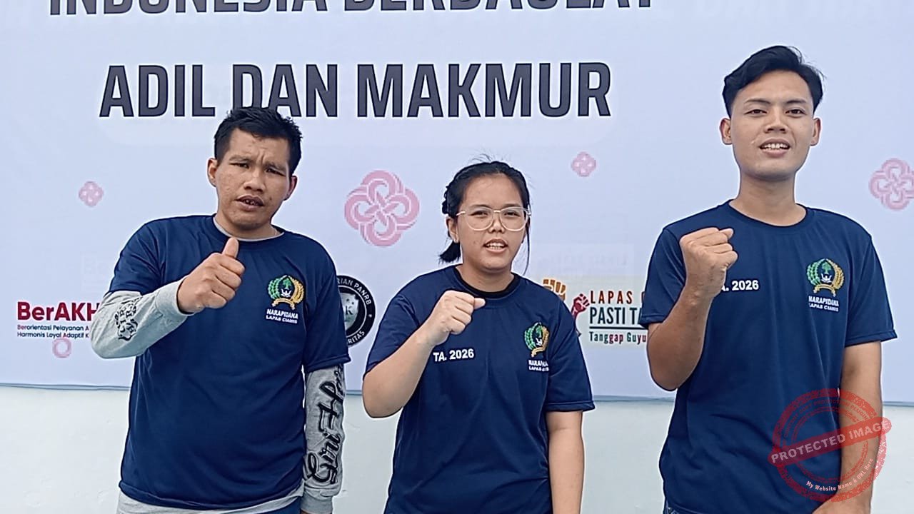 Warga binaan Lapas Kelas IIB Ciamis, menerima Remisi Umum II dan langsung bebas pada momentum HUT ke-81 Republik Indonesia, Senin (17/8/2026).