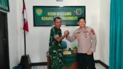 Kapolsek Cihaurbeuti Hadiri HUT Danramil, Bicara Pentingnya Kekompakan TNI-Polri