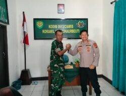 Kapolsek Cihaurbeuti Hadiri HUT Danramil, Bicara Pentingnya Kekompakan TNI-Polri
