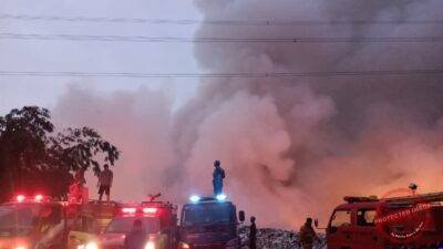 Kebakaran TPA Cioray Kabupaten Tasikmalaya. (Dok, foto. Istimewa)