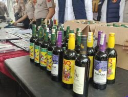 Selama Agustus, Polres Ciamis Amankan 352 Botol Miras