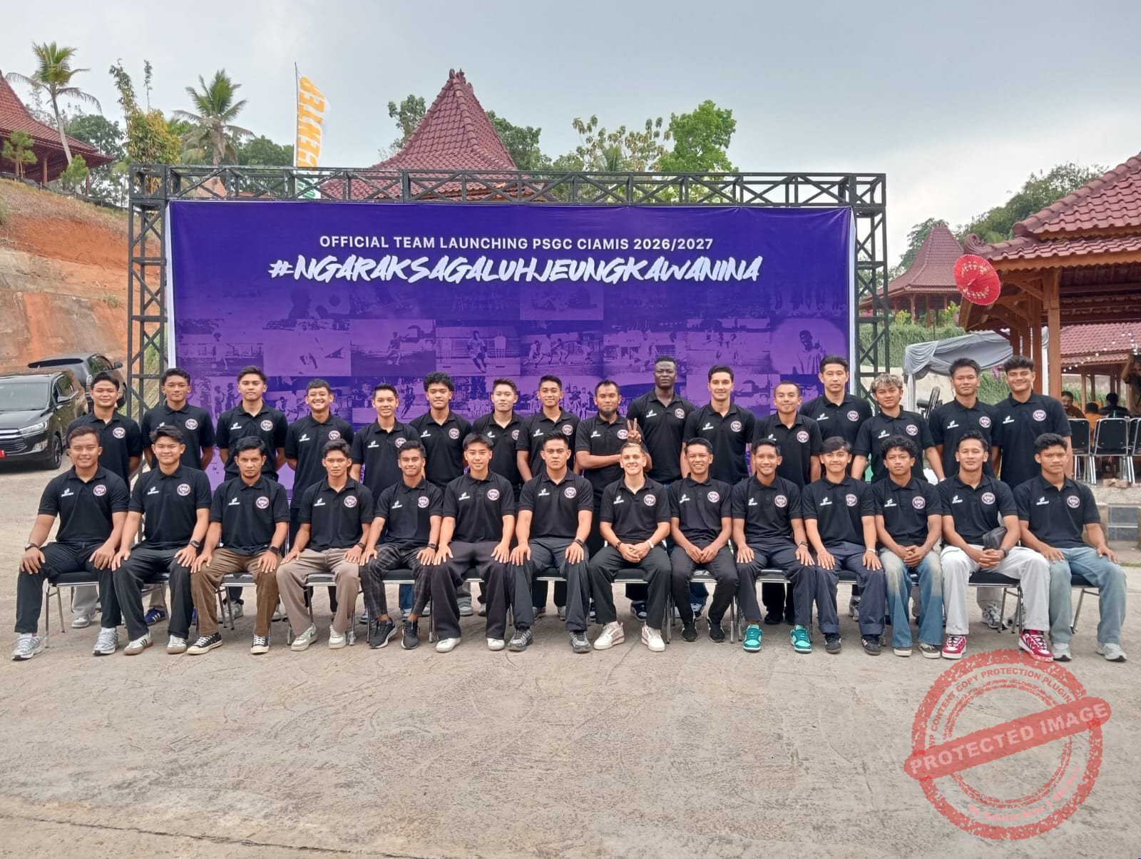 Sebanyak 29 pemain resmi diperkenalkan sebagai skuad PSGC Ciamis untuk mengarungi Liga 2 2026/2027, Selasa (8/9/2026). (Dok, foto. Kondusif.com)