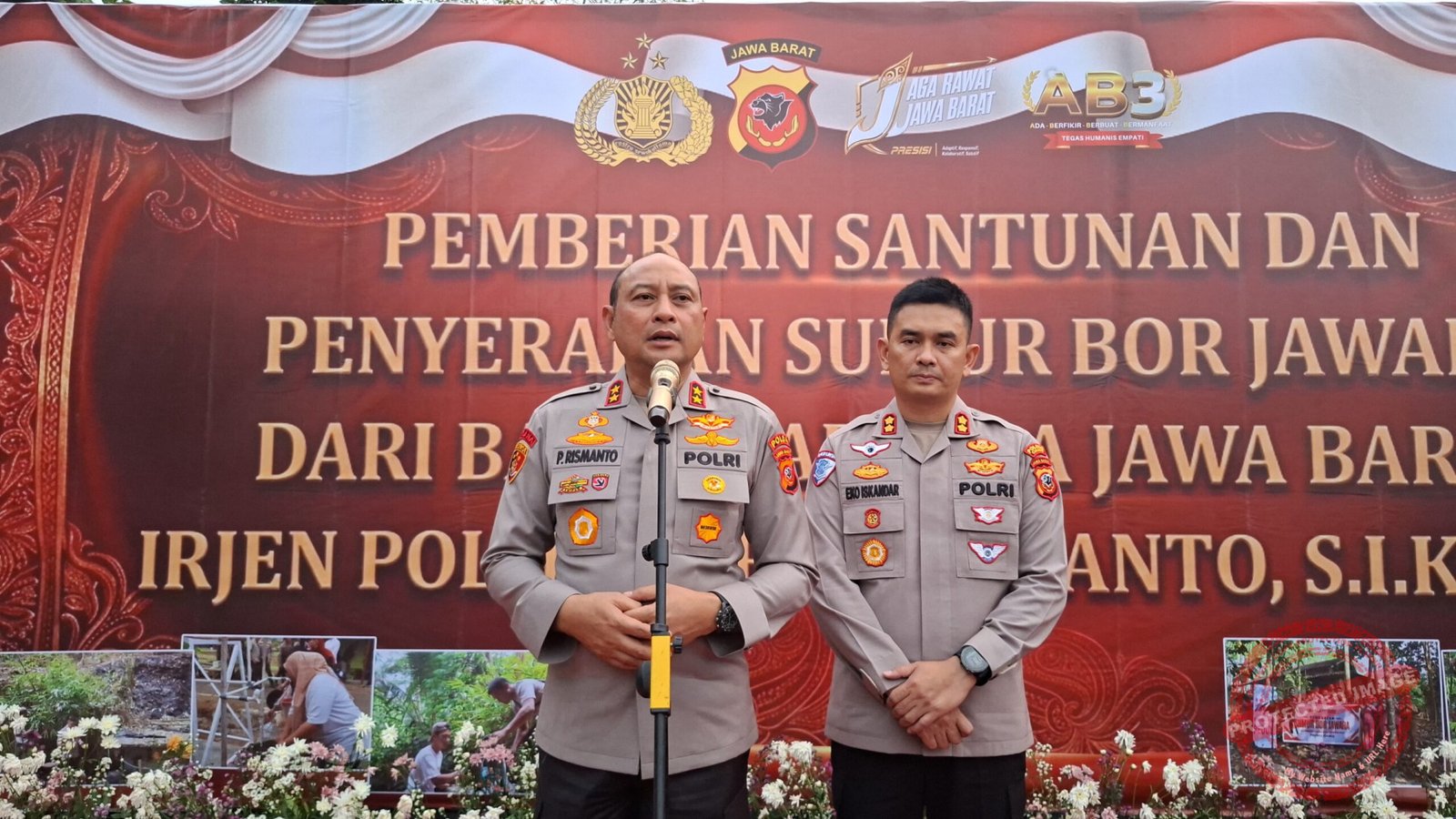 Kapolda Jawa Barat (Jabar) Irjen Pol Pipit Rismanto (kiri), Kapolres Ciamis, AKBP Eko Iskandar, (kanan). Foto: Kondusif.com