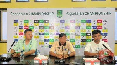 Coach Sumsel United M. Nasuha saat konferensi pers usai pertandingan menghadapi PSGC Ciamis. (Foto: istimewa)