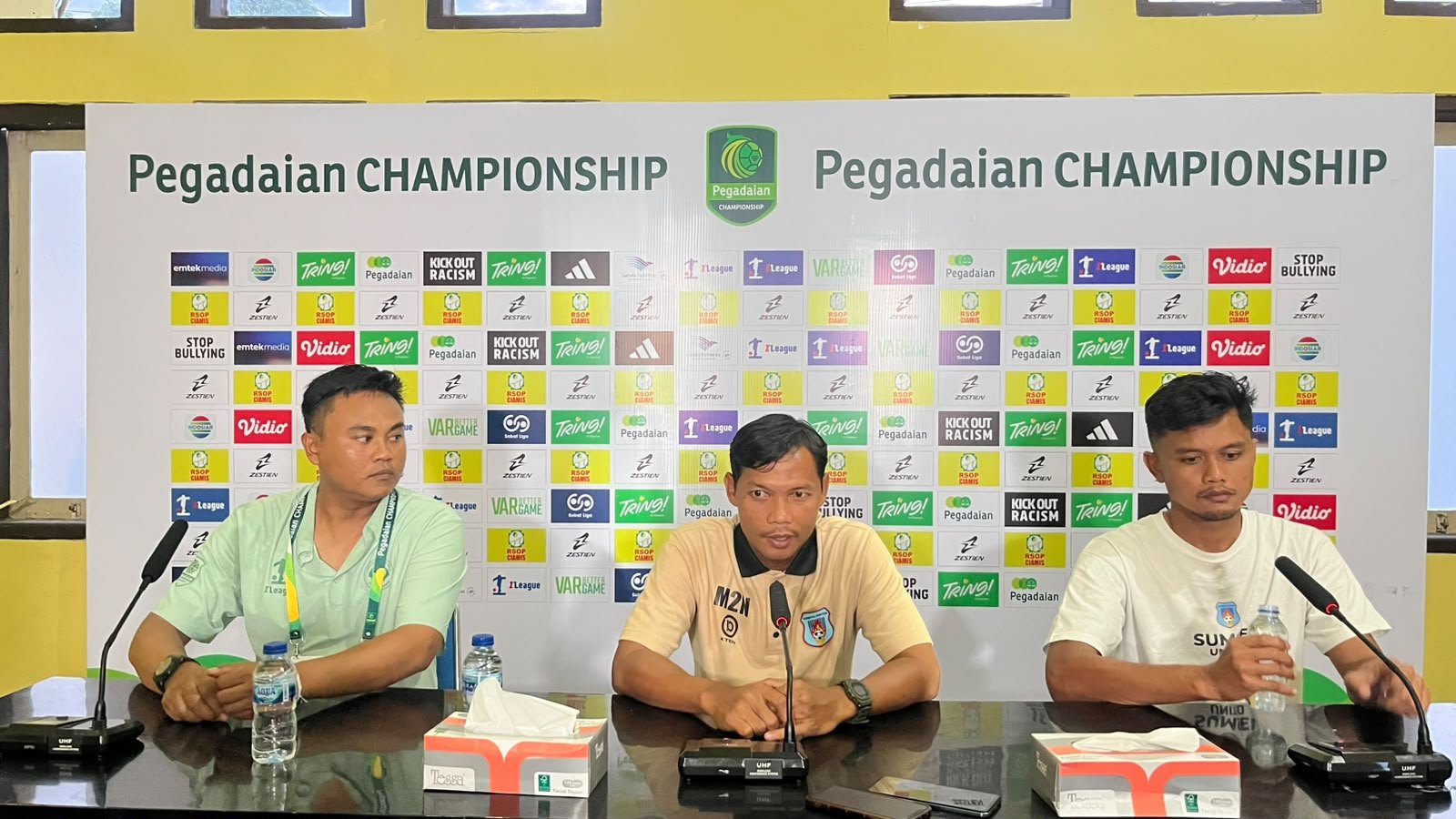 Coach Sumsel United M. Nasuha saat konferensi pers usai pertandingan menghadapi PSGC Ciamis. (Foto: istimewa)