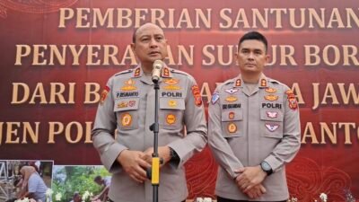 Kapolda Jabar Irjen Pol Pipit Rismanto didampingi Kapolres Ciamis, AKBP Eko Iskandar saat menyampaikan empat prinsip kerja polisi. (Foto: Kondusif.com)