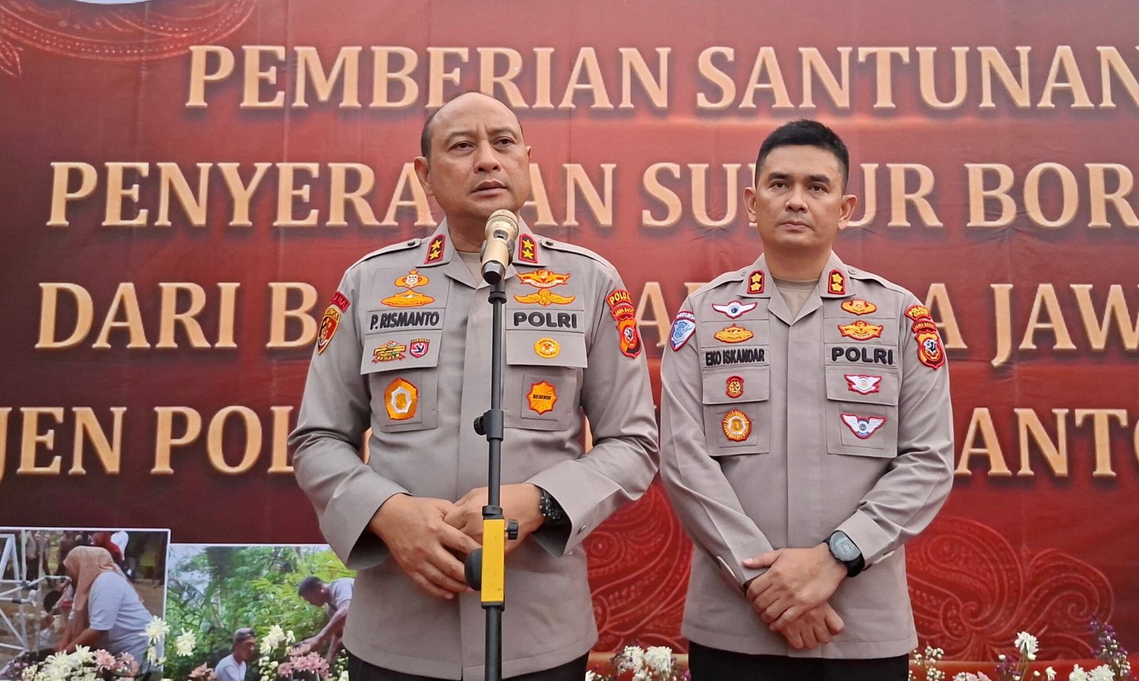 Kapolda Jabar Irjen Pol Pipit Rismanto didampingi Kapolres Ciamis, AKBP Eko Iskandar saat menyampaikan empat prinsip kerja polisi. (Foto: Kondusif.com)