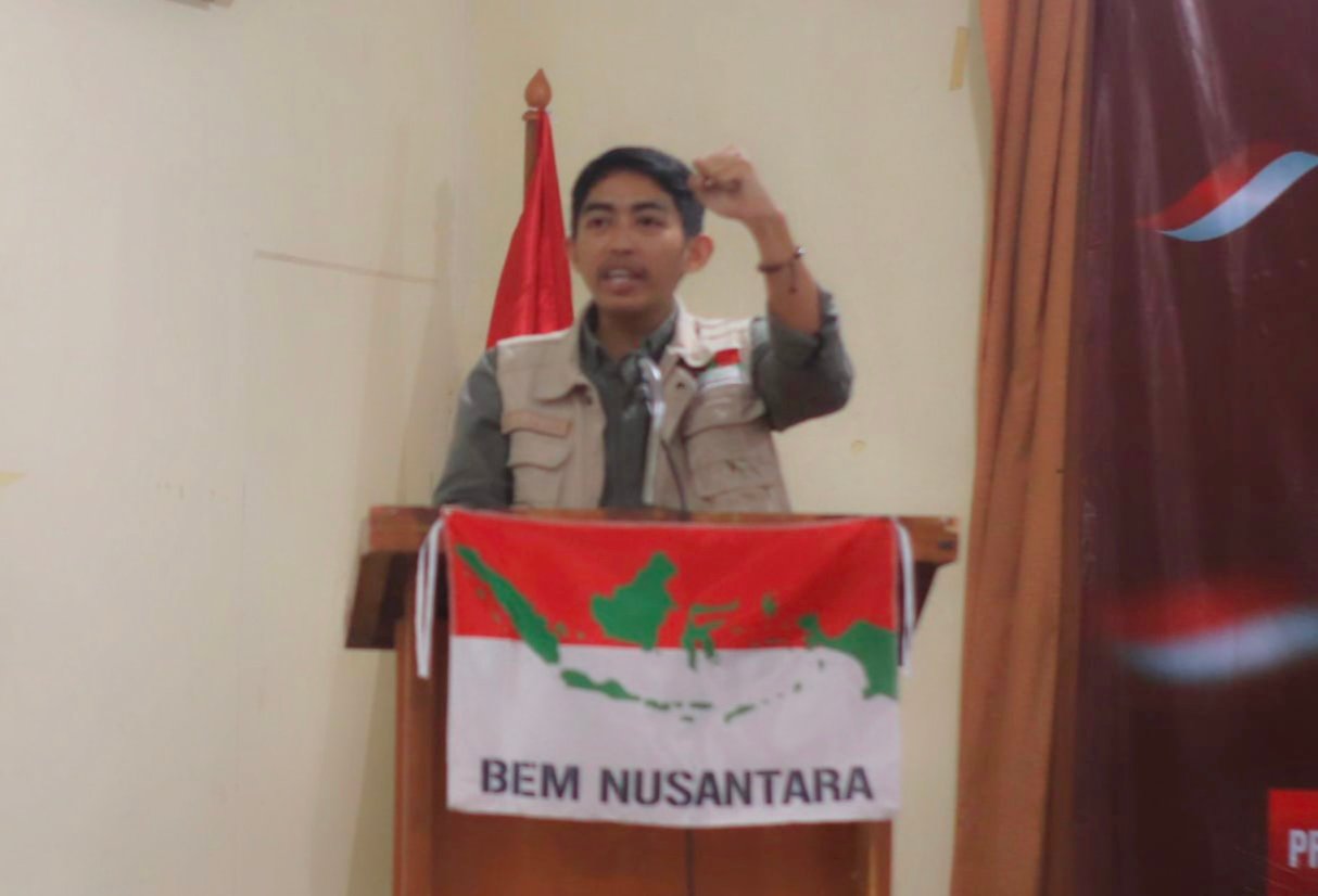Foto: Koordinator Bidang Politik, Hukum, HAM, dan Demokrasi BEM Nusantara, Ghani Zulkarnaen Rais