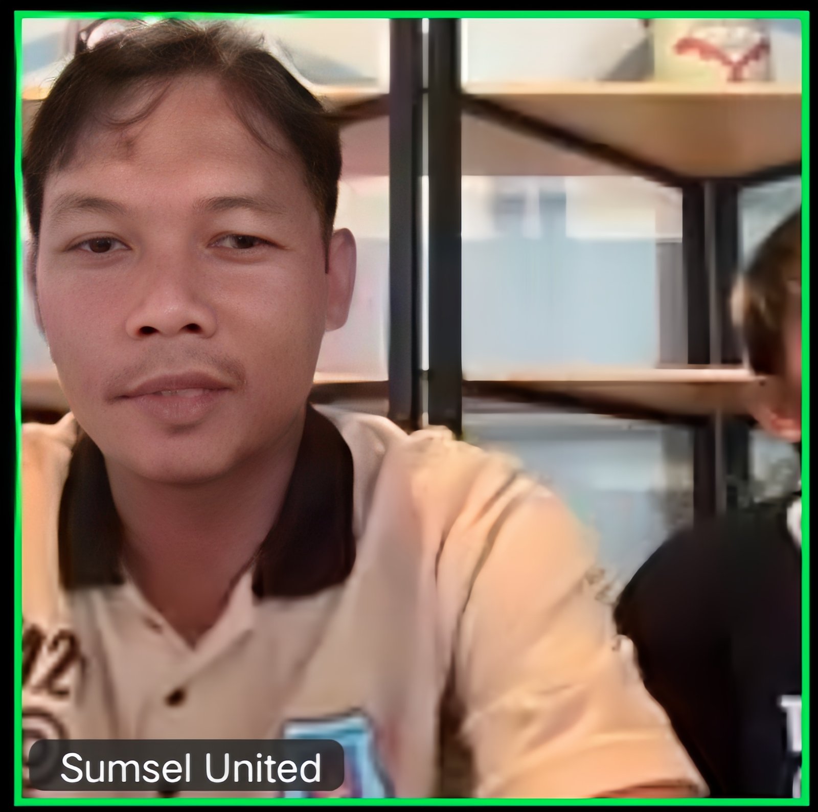 Pelatih Sumsel United, M. Nasuha saat konferensi pers via zoom. (Foto direstorasi)