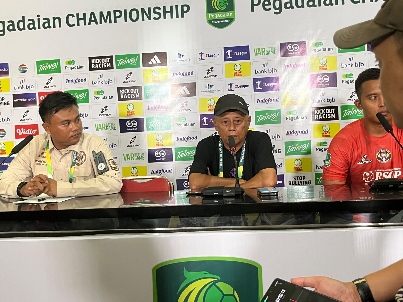 Pelatih PSGC Ciamis, Heri Kiswanto saat konferensi pers usai laga menghadapi PSIS Semarang. (Dok, foto. Kondusif.com)