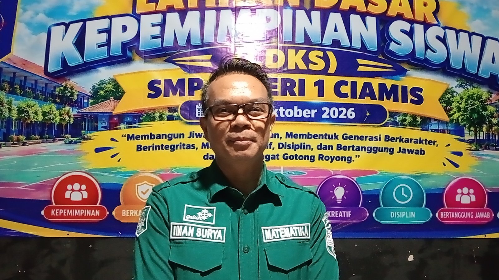 Ketua Pelaksana LDKS SMPN 1 Ciamis 2026, Iman Suryaman, S.Pd(Foto:Kondusif.com)