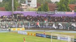 Suporter PSGC Ciamis saat menyaksikan laga saat melawan PSMS Medan
