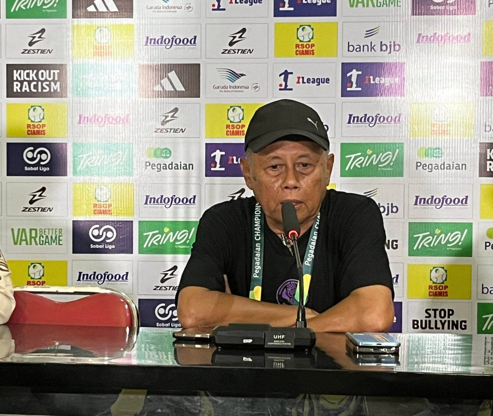 Pelatih PSGC Ciamis, Heri Kiswanto saat konferensi pers usai laga menghadapi PSIS Semarang. (Dok, foto. Kondusif.com)